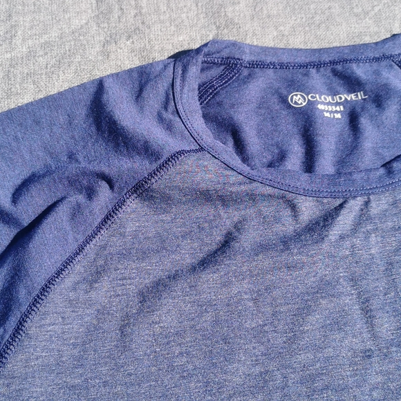 CLOUDVEIL Medium Med M Men's T-shirt Tee Shirt NWT New blue short sleeves - Picture 2 of 10